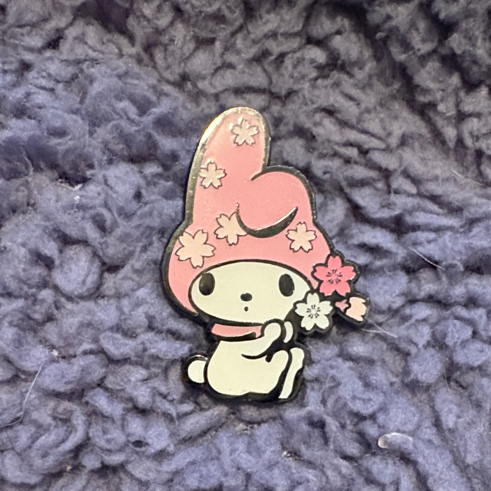 Sanrio My Melody Pink and White Cherry Blossom Enamel Pin